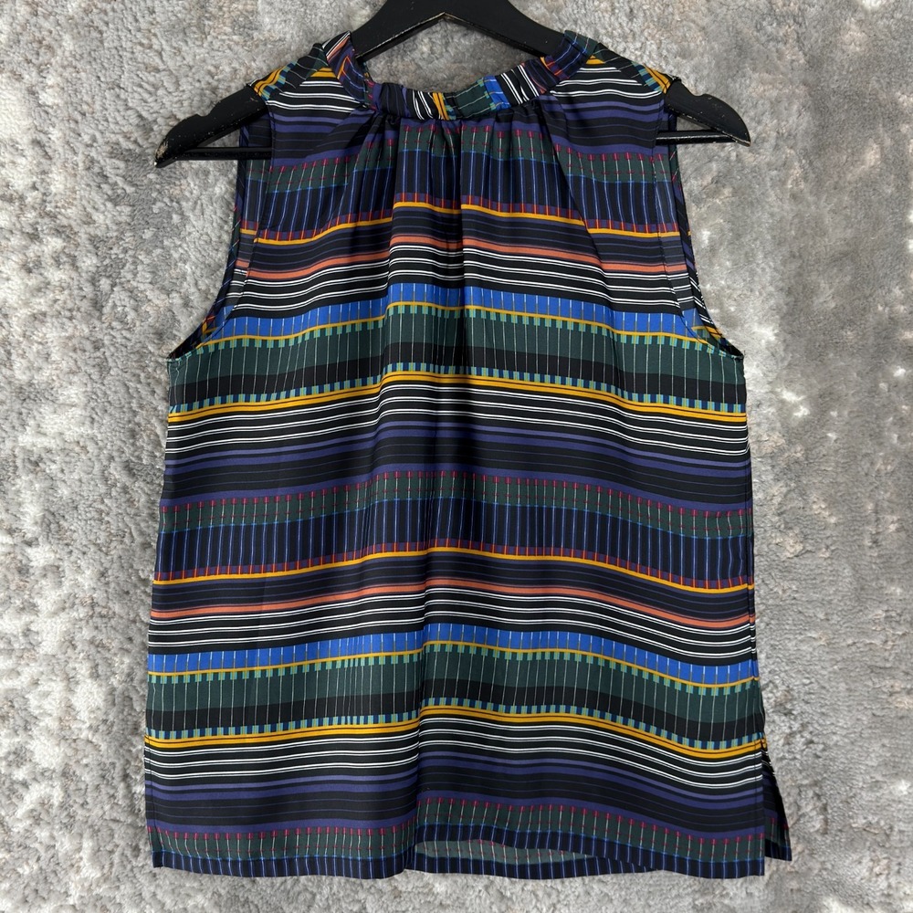 LOFT Petite Size PS Striped‎ Tie Keyhole Sleeveless Colorful Top Pullover